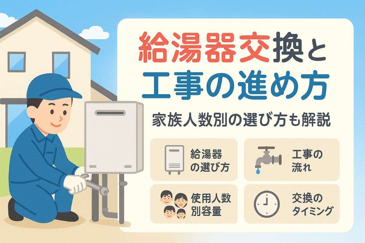 綾瀬駅周辺で給湯器交換の流れと工事の進め方！家族人数別の選び方も解説