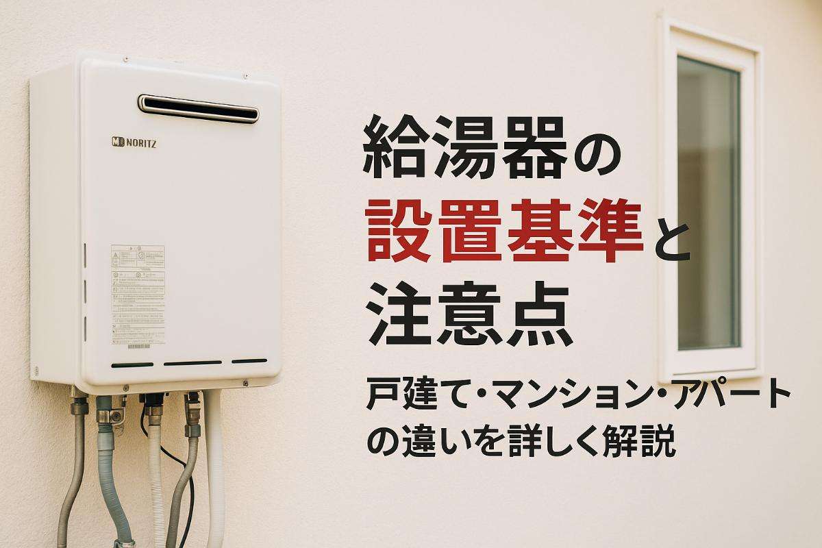 給湯器の位置に関する設置基準と住宅別選び方完全ガイド｜戸建て・マンションの注意点や移設費用も解説