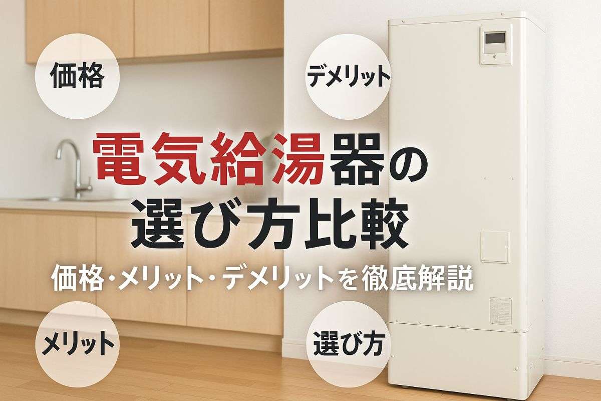 電気給湯器で失敗しない違いと選び方徹底比較！価格やメリット・デメリットを解説