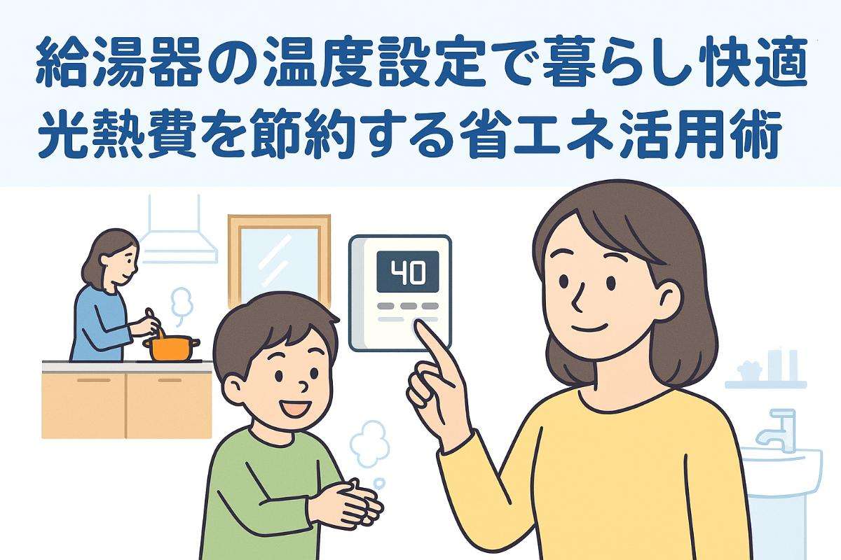 給湯器の温度設定で暮らし快適！光熱費を節約する省エネ活用術